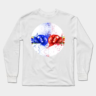 Red and Blue Boxing Gloves Long Sleeve T-Shirt